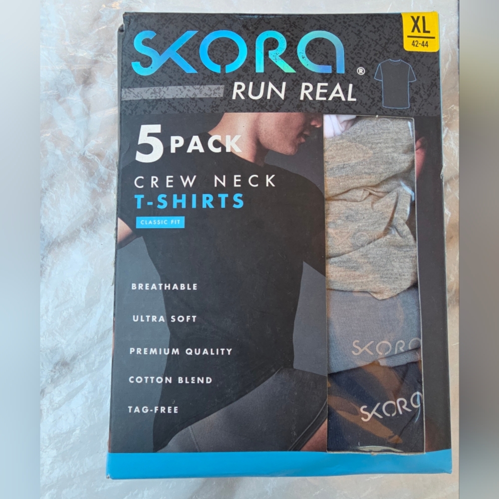 Men's Skora Crewneck T-shirts 5 Pack XL